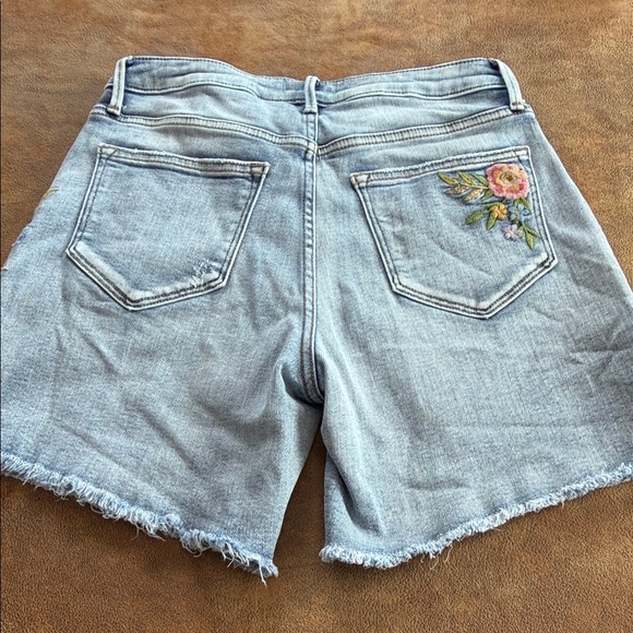 Driftwood Embroidered High Rise Denim Shorts - Picture 7 of 14